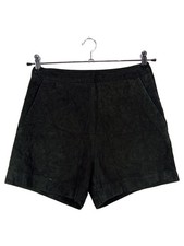 HALLHUBER Damen Lederhose Shorts Gr. 34 Schwarz Elegant