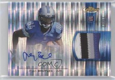 2012 Topps Finest Rookie Pulsar Refractor 3/25 Ryan Broyles Patch Auto 2t4