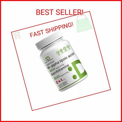 DEAL SUPPLEMENT R Alpha Lipoic Acid 600mg with Benfotiamine 300mg Per Serving, 1