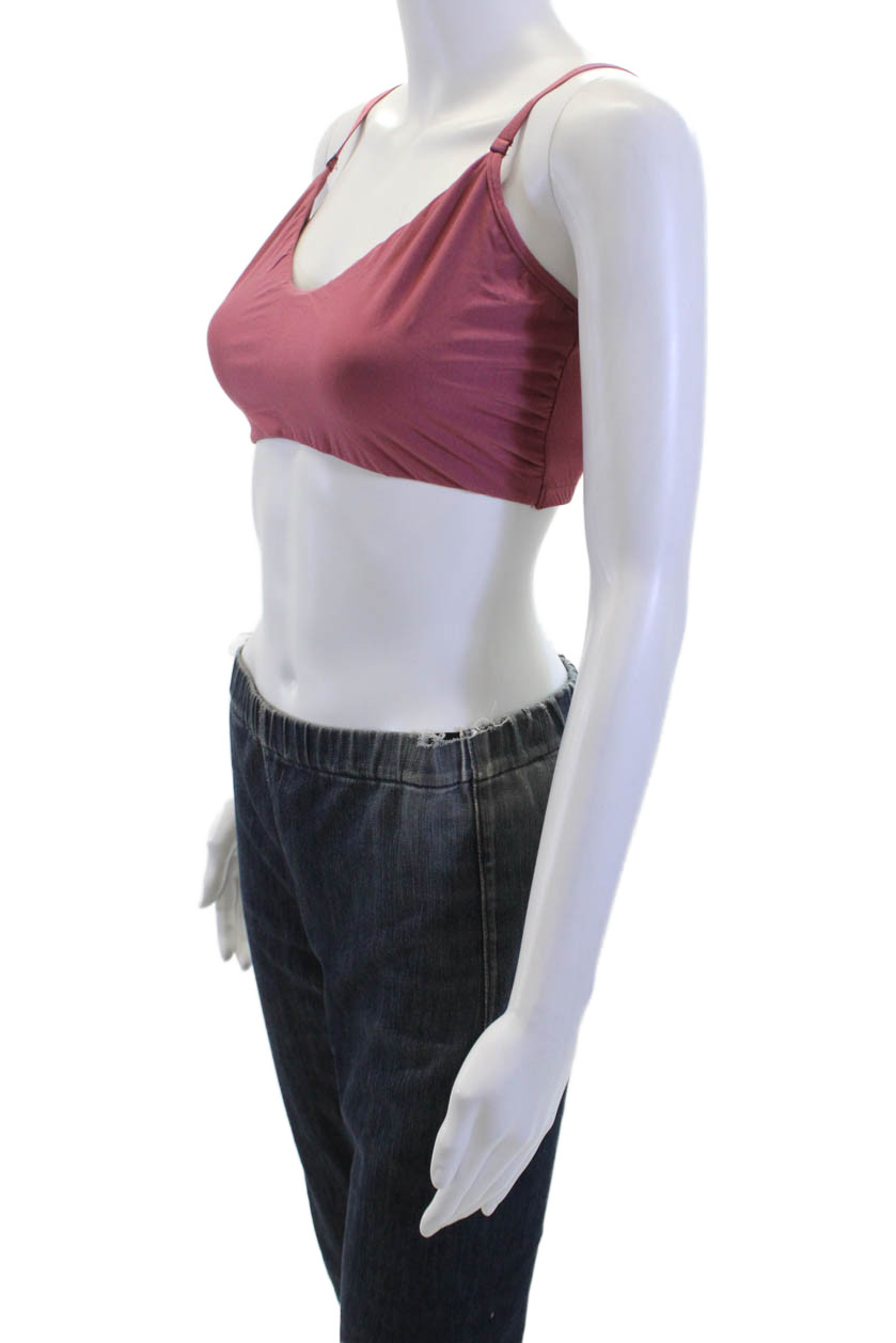 Commando Womens Red Solid Modal Spandex Round Nec… - image 2