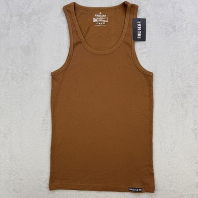 RAWGEAR Shirt Mens Large Ribbed Tank Top Sleeveless Muscle Fit Workout Flex