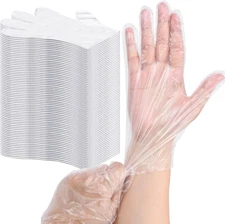 Disposable Plastic Gloves Bulk, Clear Food Handling Service Gloves for Kitchen F