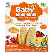 Baby Mum-Mum  Super, Gentle Teething Wafers, For Toddlers, Organic Super