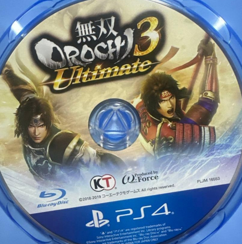 Warriors Orochi 3 Ultimate Musou Orochi 3 PlayStation4 PS4 JP Tested Disc Only