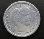 1900 O Barber Silver Dime - buried treasure found!