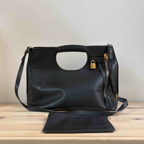TOM FORD Alix 2WAY Bag Leather Black Authentic From Japan