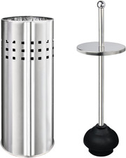 Toilet Plunger with Holder for Bathroom, Multi Drain Suitable Also for Bathtubs,