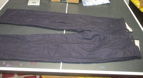 Reproduction Civil War Soldier Dark Navy Blue Wool Trousers 34-38 waist
