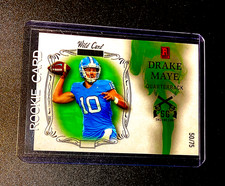 Drake Maye Rookie #50/75 SP 2023 Wild Card Matte SG Football RC Patriots #1 MVP
