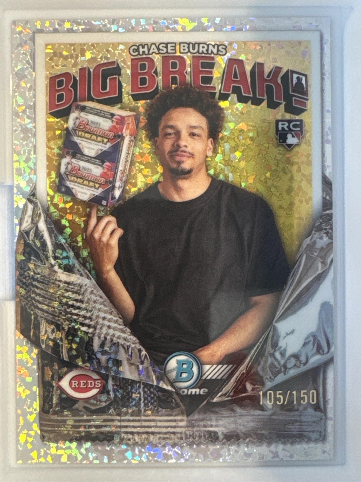 2026 Bowman Chrome Chase Burns Big Break Mini Diamond Refractor /150 Reds