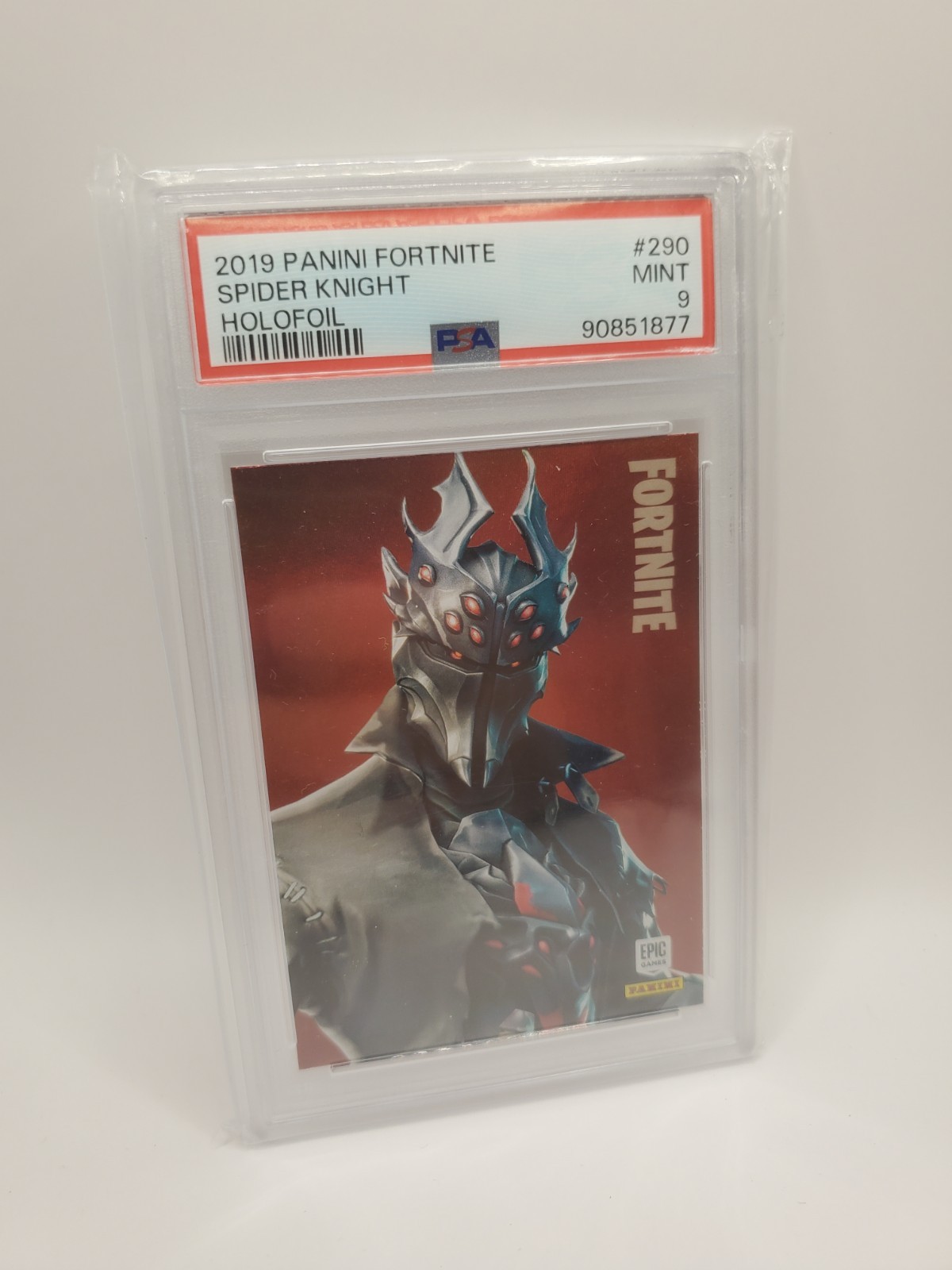 2019 Panini Fortnite Series SPIDER KNIGHT Holofoil #290 USA - PSA 9 MINT
