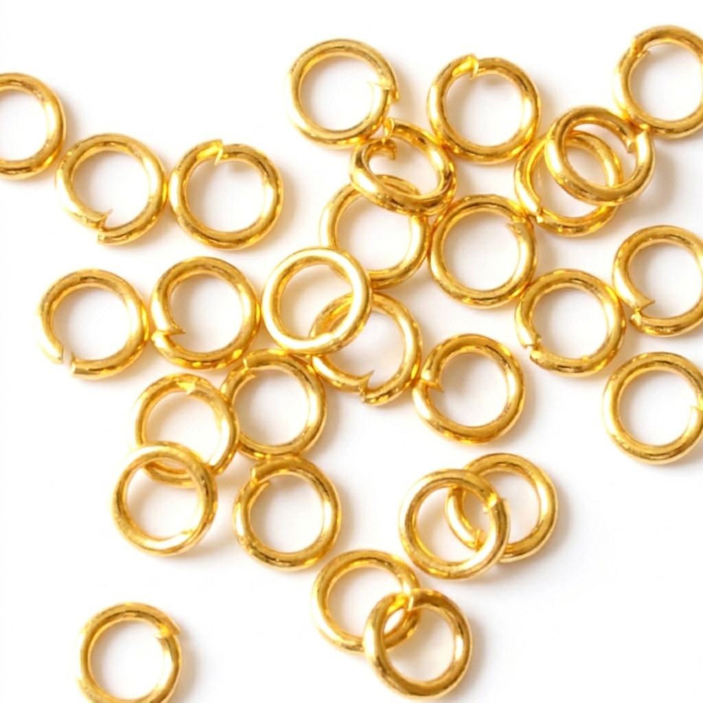 100pcs 5mm Gold Open Jump Rings small rings for Jewellery Finding