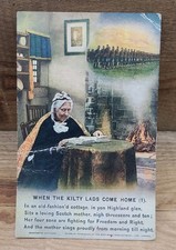 Old Postcard: Bamforth Song Card "When the Kilty Lads Come Home (1)" 4927/1