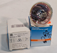  2 Osram 64634 Xenophot HLX EFR Halogen Display Optic Lamps, 15V/150W/GZ6.35
