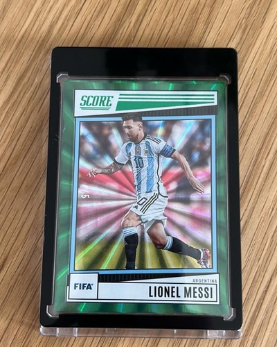 Panini Score 22/23 Lionel Messi /5 Green Laser Argentina World Cup Shirt