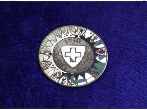 Metal Switzerland Suisse Schweiz Badge Plate Topper Sign Bumper Accessory Bumper - Picture 5 of 6