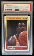 1988-89 Fleer Dominique Wilkins #5 Hawks PSA 9