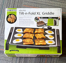 Presto Tilt-n-Fold XL Electric Griddle 1500W Nonstick Foldable 07073