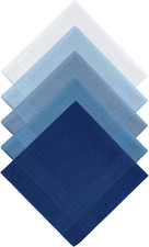 100 Pure Cotton Handkerchiefs with Stiching Assorted Color, 5 Colors