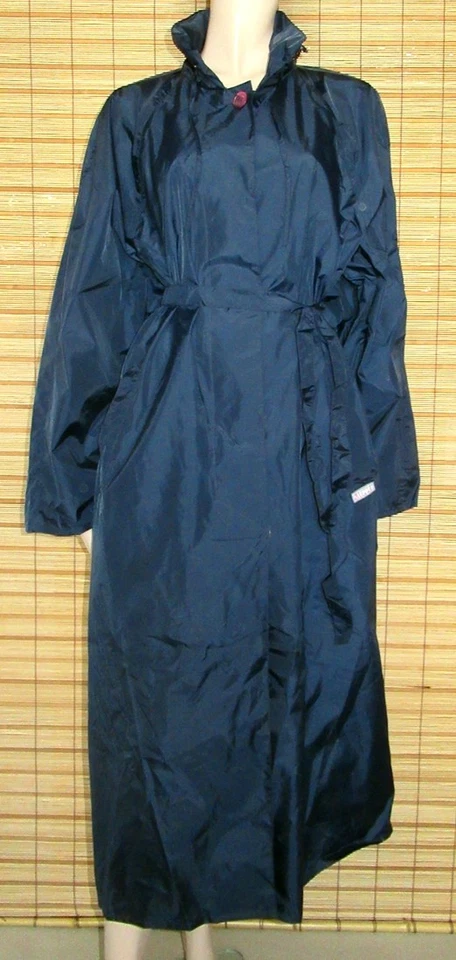 BLAUER REGENMANTEL - RAINCOAT - NYLON - VINTAGE - KLEPPER - GR. 46 - Bild 1 von 4