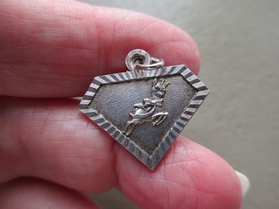 ANTIK VINTAGE ALT SELTEN BABYCHAM STERLINGSILBER BAMBI HIRSCH ANHÄNGER CHARM ANHÄNGER