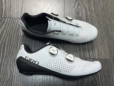 Mens Giro Regime Carbon Road Cycling Shoes White and Black Size EU 46 US 12