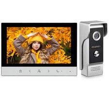 1080P Video Intercom System, Wired VideoDoorbell HD Camera with 7 Inch Monito...