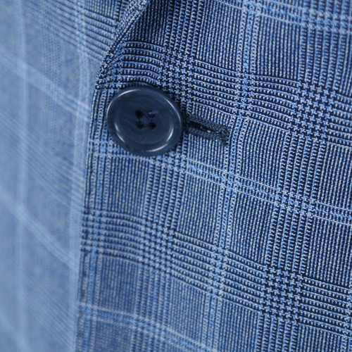 Mens Italian Blazer 38R UK Size DEL MARE 1911 Check Blue Wool Sport Coat Jacket - Picture 8 of 14