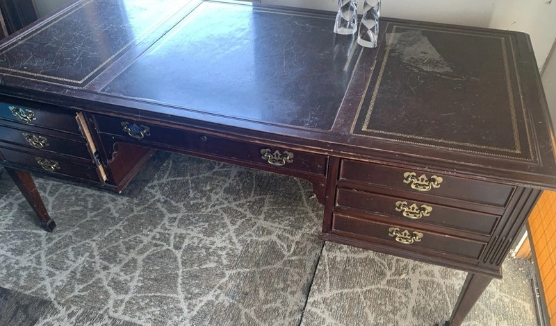 SLIGH MAHOGANY WRITING DESK