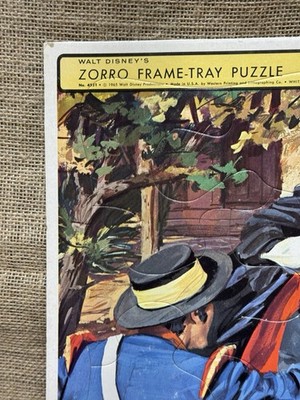 1965 Walt Disney's Zorro Frame-Tray Puzzle Whitman #4321 | eBay