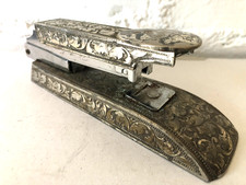 Vintage Eleanor Claire Ornate Silver Plated Desk Top Stapler