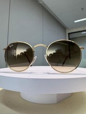 New Ray-Ban RB3447 Round Metal Gradient Brown Sunglasses