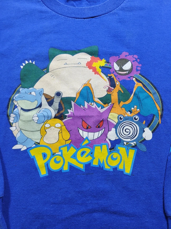 Camiseta Vintage Pokemon 1999 Nintendo Manga Larga Talla Juvenil XL Foto 2 de 4