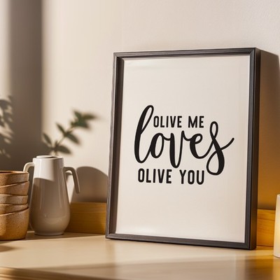 Küche Drucke Deko Olive Me Loves Olive You Lustiger Druck Wohndeko Poster Geschenk