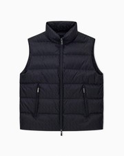 Armani Exchange Men's Jacquard Down Puffer Vest, Black, X-Large