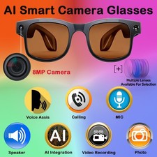 AI Smart Glasses Camera Bluetooth Call Voice Assistant Music Translate For Unise
