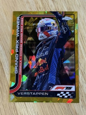 2025 Topps Chrome Sapphire F1 Max Verstappen Gold Refractor /50 Formula 1