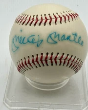 Mickey Mantle Autographed Baseball PSA DNA Letter COA