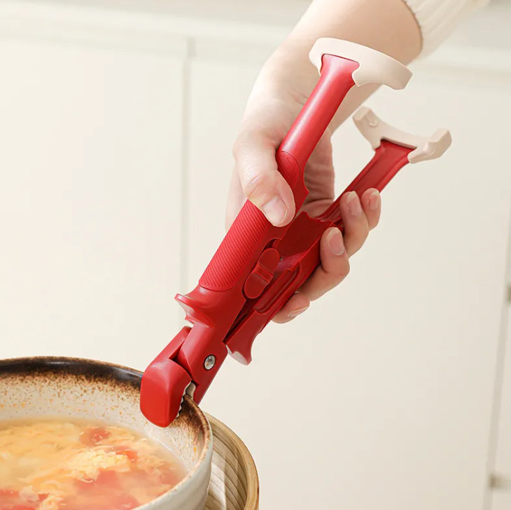 Shark Anti-Scalding Bowl Dish Clip Heat-Resistant Red Tray L