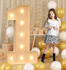 Honinda 4ft Large LED Marquee Number (1) Light Up Sign