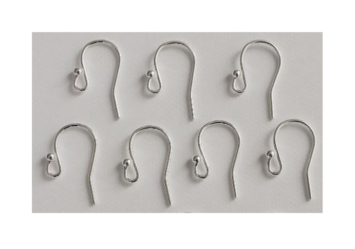 Earring Wires Fittings Fish Hook Ear Wires Stainless Steel French LKHK8  Silver