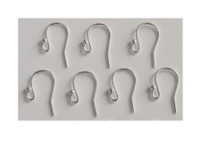 Earring Wires Fittings Fish Hook Ear Wires Stainless Steel French LKHK8 Silver