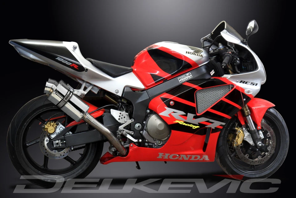 Kit silenciador escape acero inoxidable ovalado 9" Honda RVT1000R 2000-2001 Delkevic Slip On Foto 4 de 4