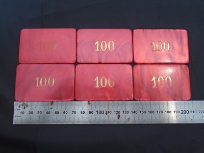 Coffret Ancien Jetons De Poker Bakélite - Look Nacre - Jeux De Casino Vintage