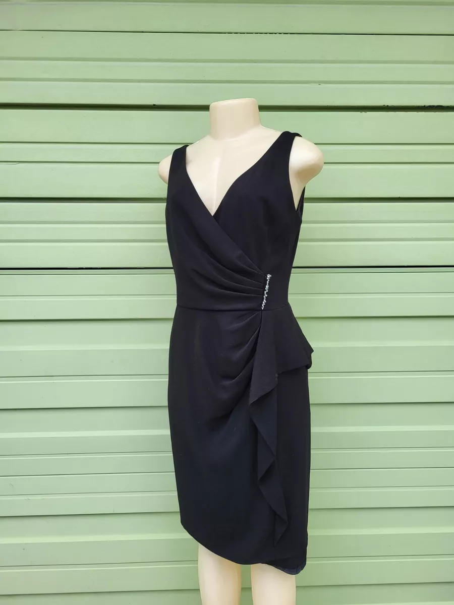 Rickie Freeman Teri Jon Black Cocktail Dress Size 8 O1229 eBay