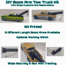 DIY Tow Truck Boom Arm Kit 3D Printed For 1/64 Scale Hot Wheel Matchbox