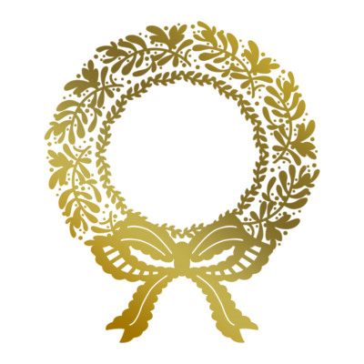 Couture Creations Heißfolienstempel - Anna Griffin - Weihnachtskranz