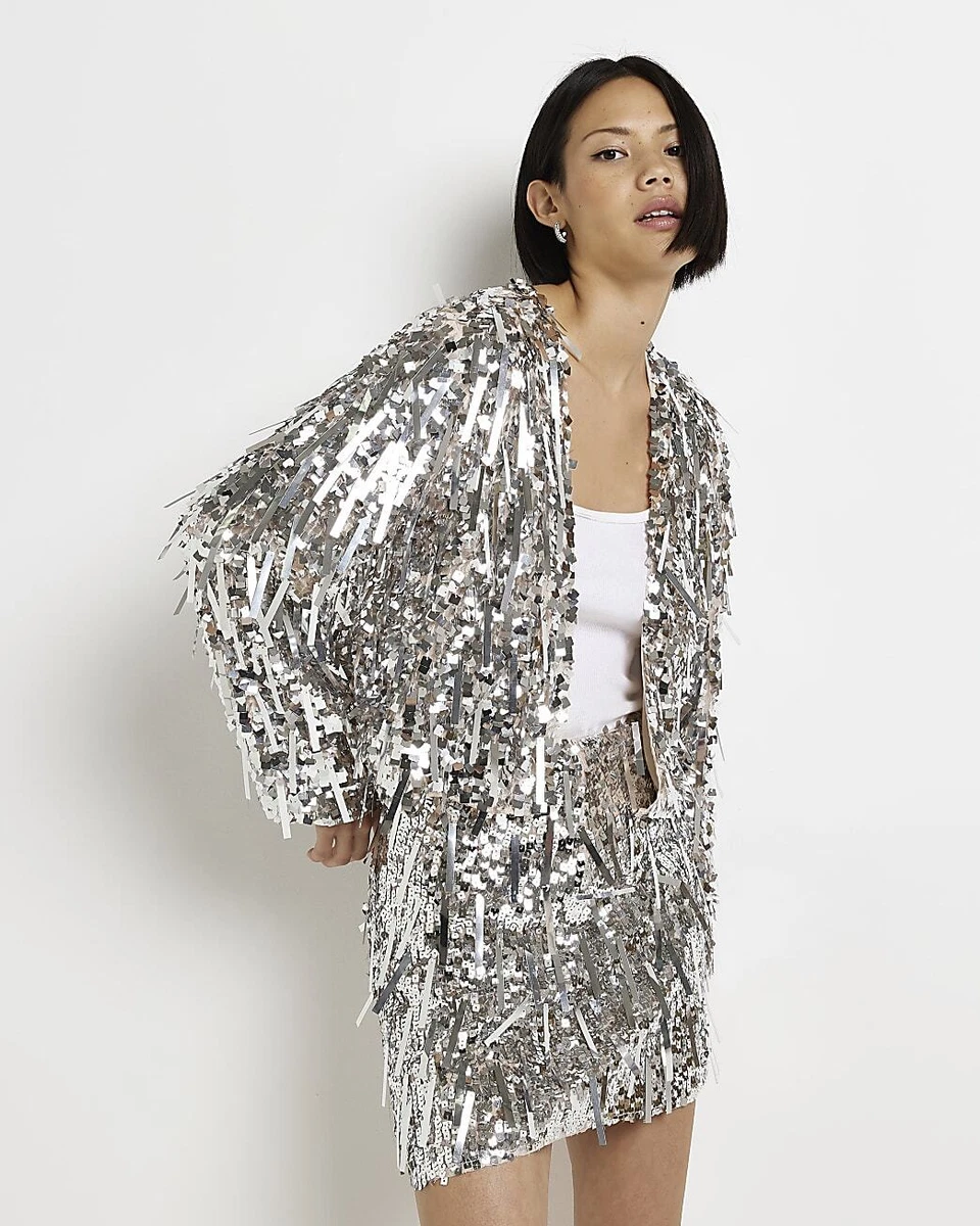 River island sequin best sale jacket