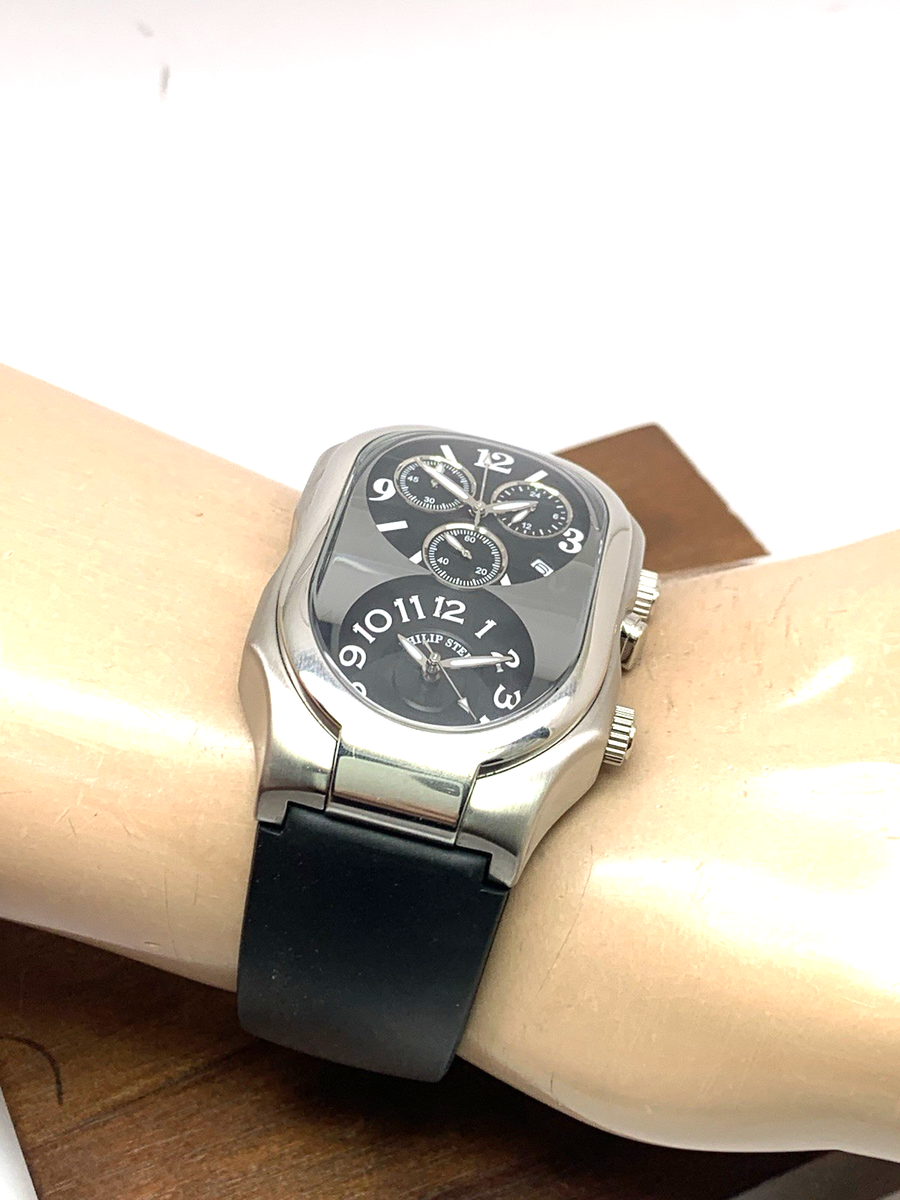 Philip Stein Men's Watch Teslar Quartz Dual Time Chronograph