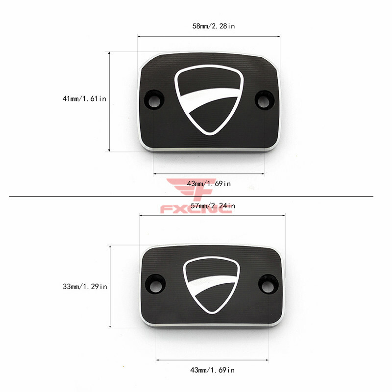 Reservoir Brake Fluid Covers Caps For Ducati Monster 600 695 696 S2R 800 795 796